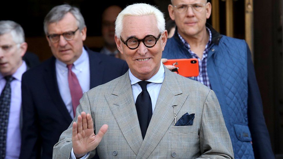 Roger Stone appearing at court on 14 March 2019