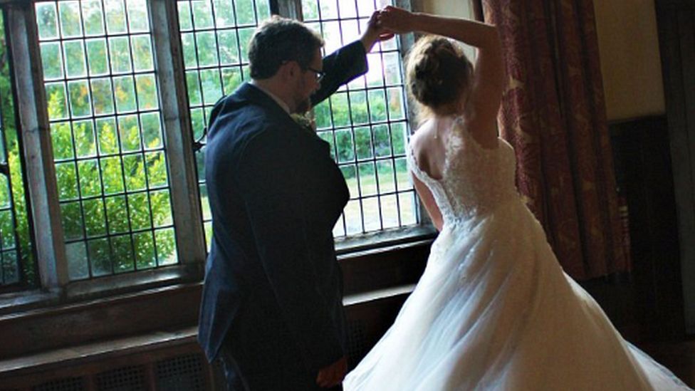 Beyza Ucar and Edward on their wedding day