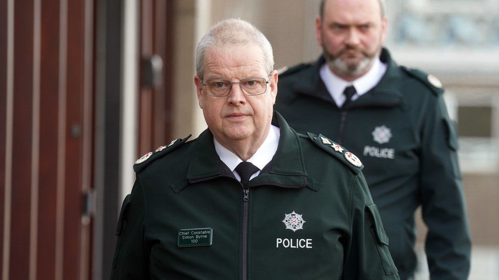 PSNI Chief Constable Simon Byrne and Assistant Chief Constable Mark McEwan