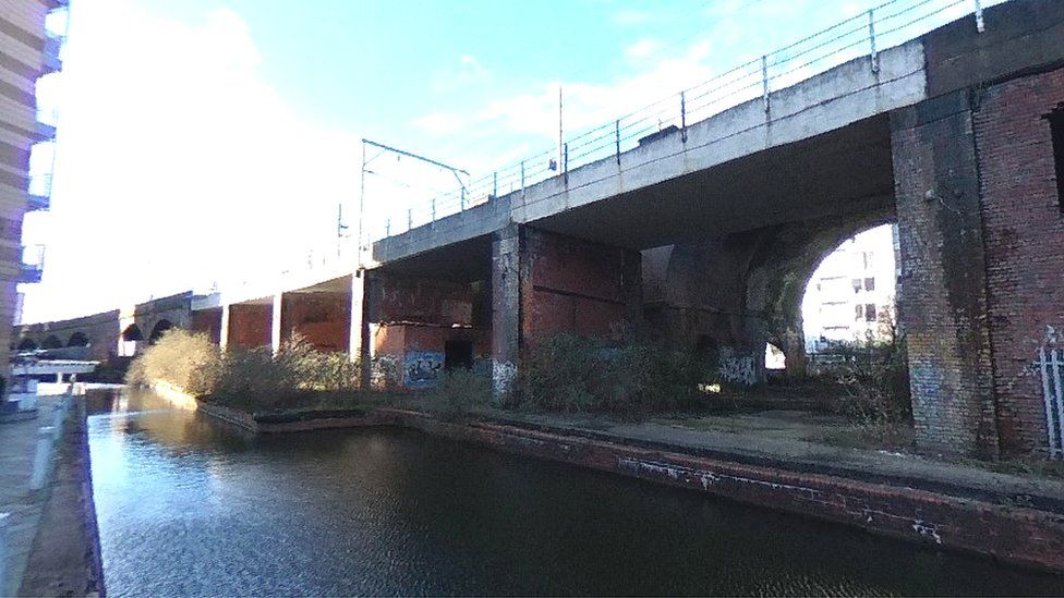Railway arches near the River Medlock
