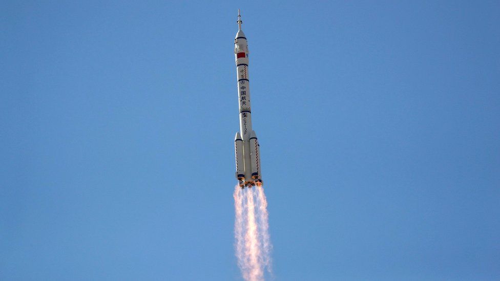 Rocket carrying the Shenzhou-12 spacecraft and three astronauts takes off from Jiuquan Satellite Launch Center