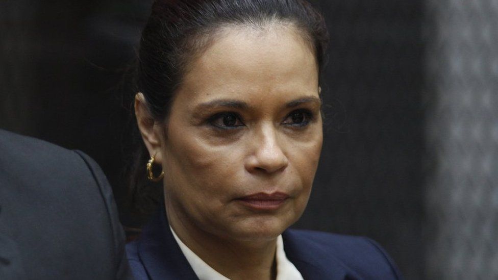 Guatemala's former Vice-President Roxana Baldetti attends a court hearing on corruption charges