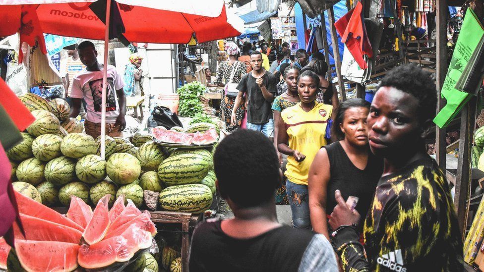 A market in Dar es Salaam, Tanzania - 15 April 2020