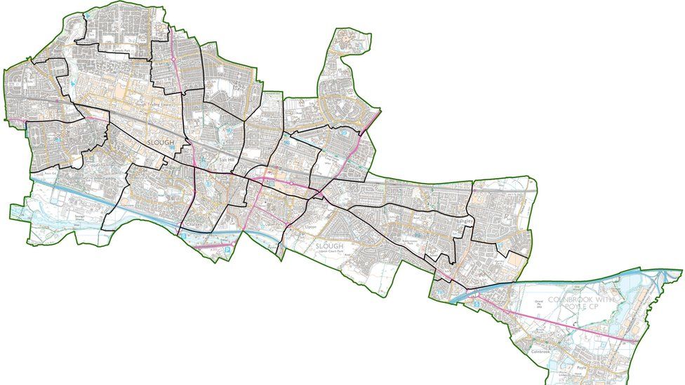 Slough boundary map