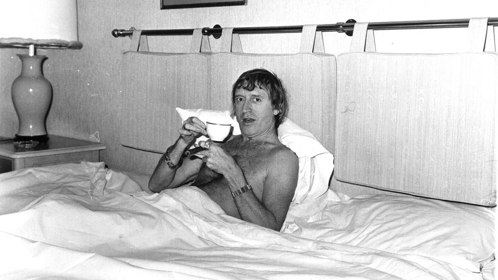 Savile in bed, mid-60s