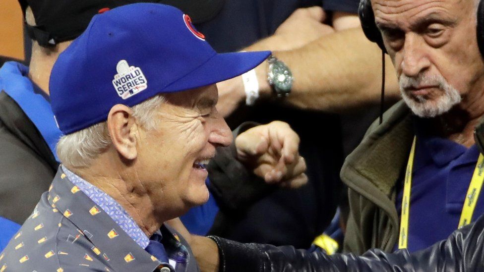 Bill Murray was the happiest man on the planet watching the Cubs