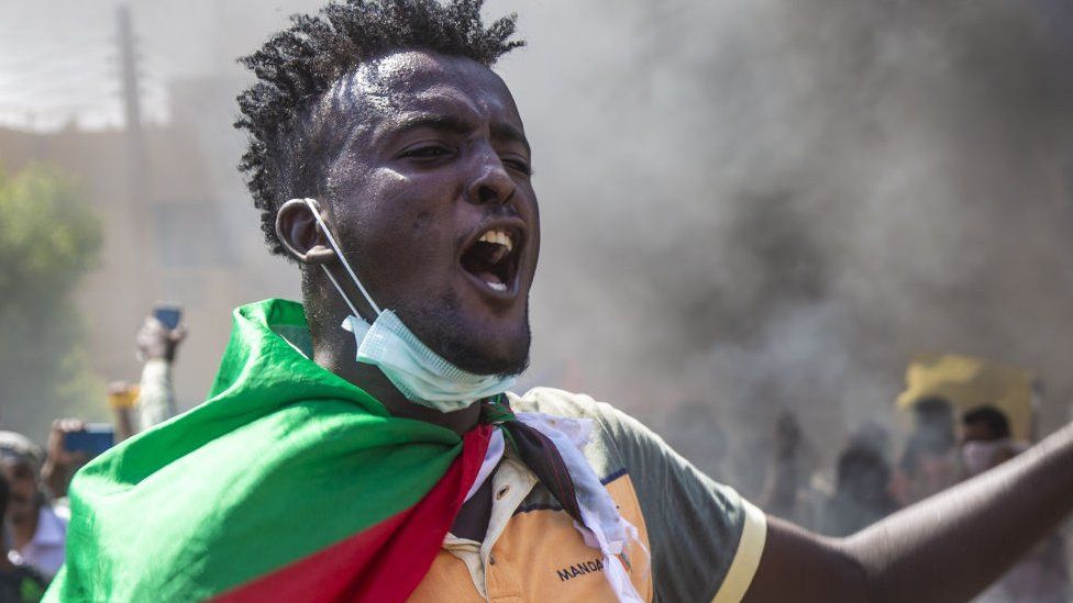 Sudanese protester