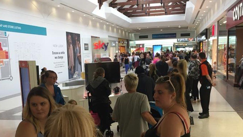 Telford Shopping Centre queues