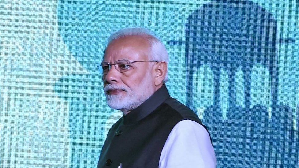 Indian Prime Minister Narendra Modi arrives at the inaugural event of the three-day Raisina Dialogue conference in New Delhi on January 8, 2019.