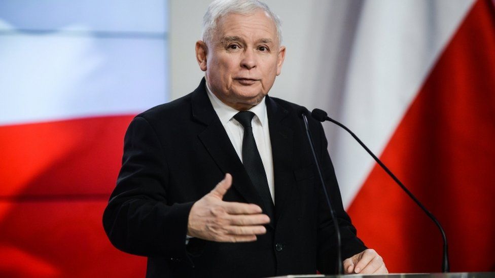 Leader of the ruling Law and Justice (PiS) party Jaroslaw Kaczynski in January 2018