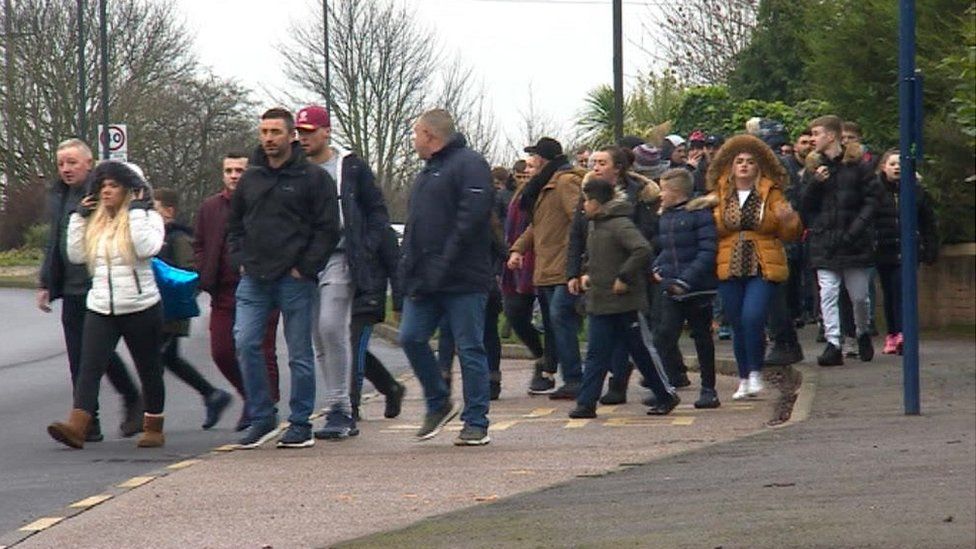 Tom Bell March Held After Doncaster Pub Shooting Bbc News