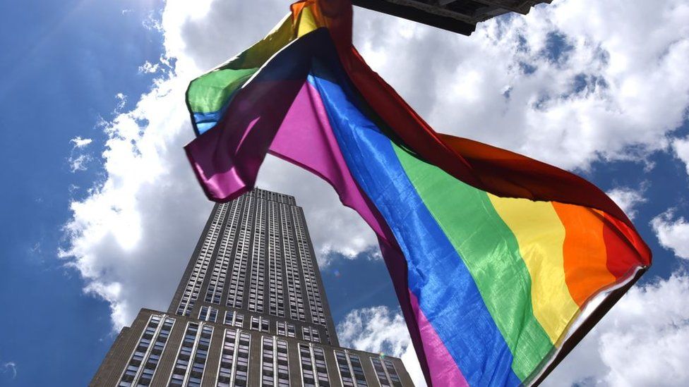 Rainbow flag in New York