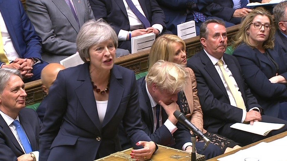 Theresa May in Commons