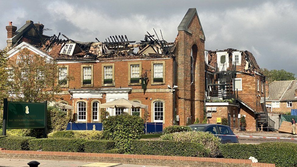 King's Hotel after a fire