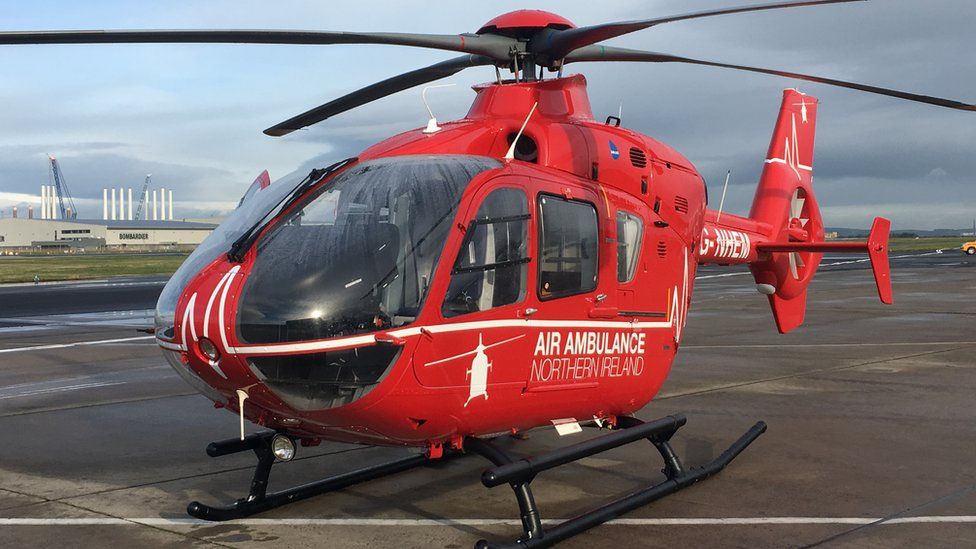 Air ambulance lands at Royal Victoria Hospital for first time BBC News