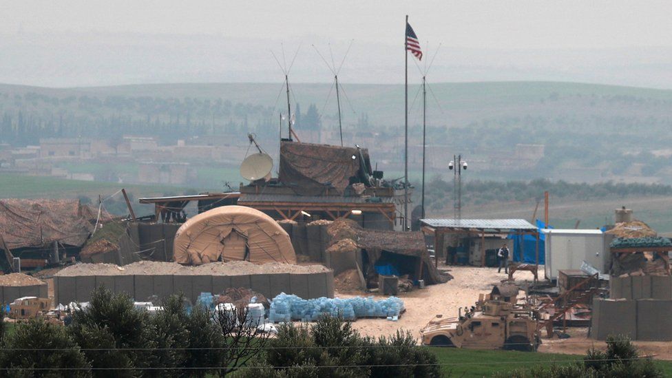 A US-led coalition site on the outskirts of Manbij, 28 December