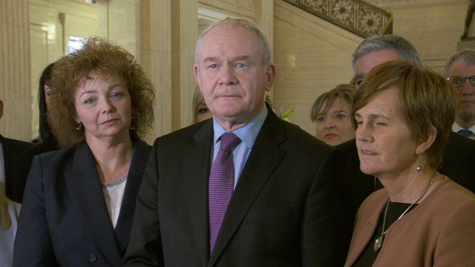 Martin McGuinness (centre) said he was deeply disappointed at the move by the UUP