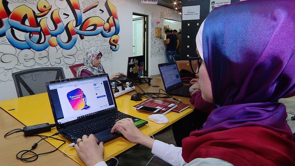 IT workers at Gaza Sky Geeks