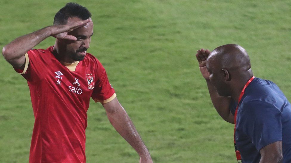 Mohamed Sherif opened the scoring to help Al Ahly coach Pitso Mosimane win a third Champions League