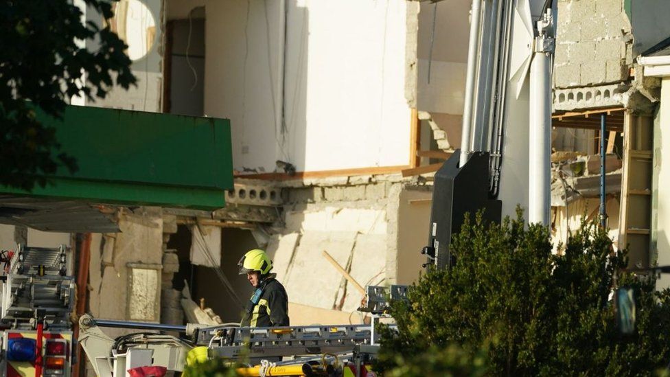 fireman at scene of Creeslough incident