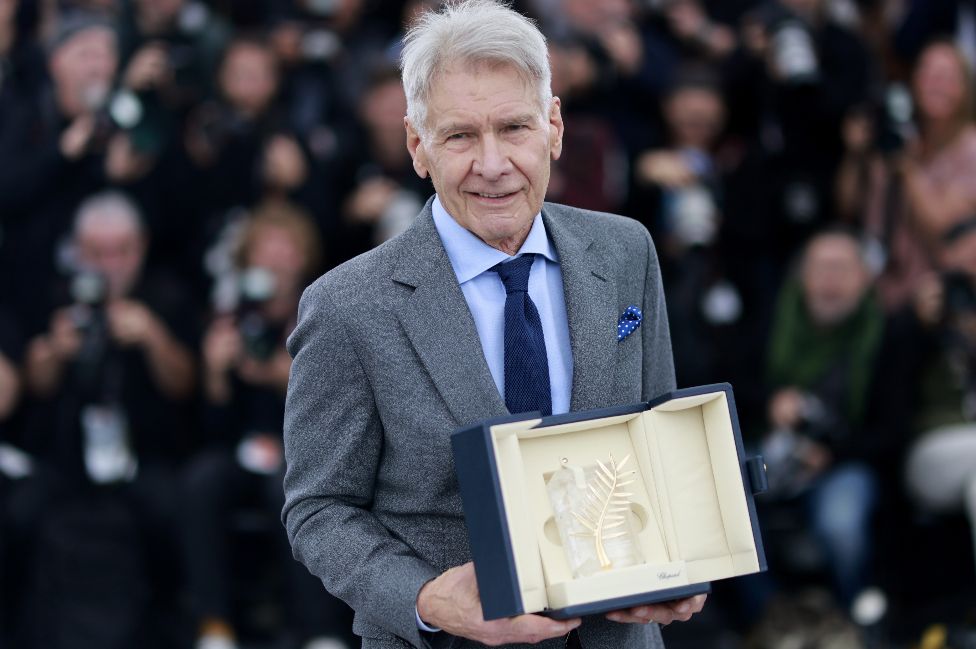Harrison Ford attends the photocall for 'Indiana Jones and the Dial of Destiny' during the 76th annual Cannes Film Festival, in Cannes, France, 19 May 2023