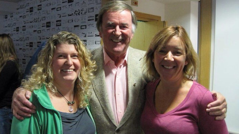 Sir Terry Wogan with Claire Winter and her friend Debbie