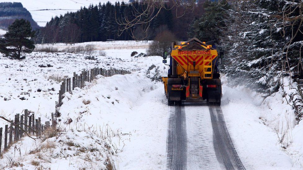 Gritting the roads