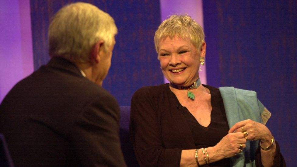 Sir Michael Parkinson and Dame Judi Dench in 2002