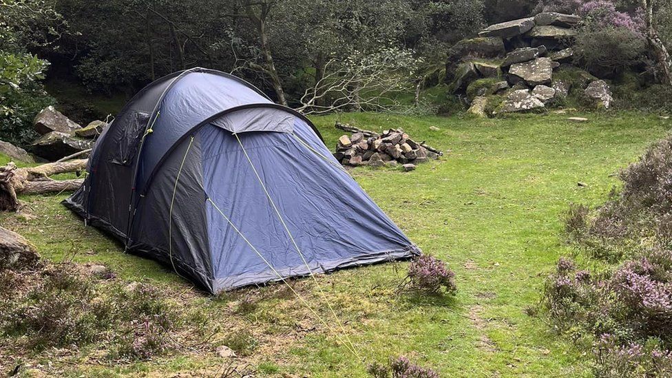 Tent on Stanton Moor