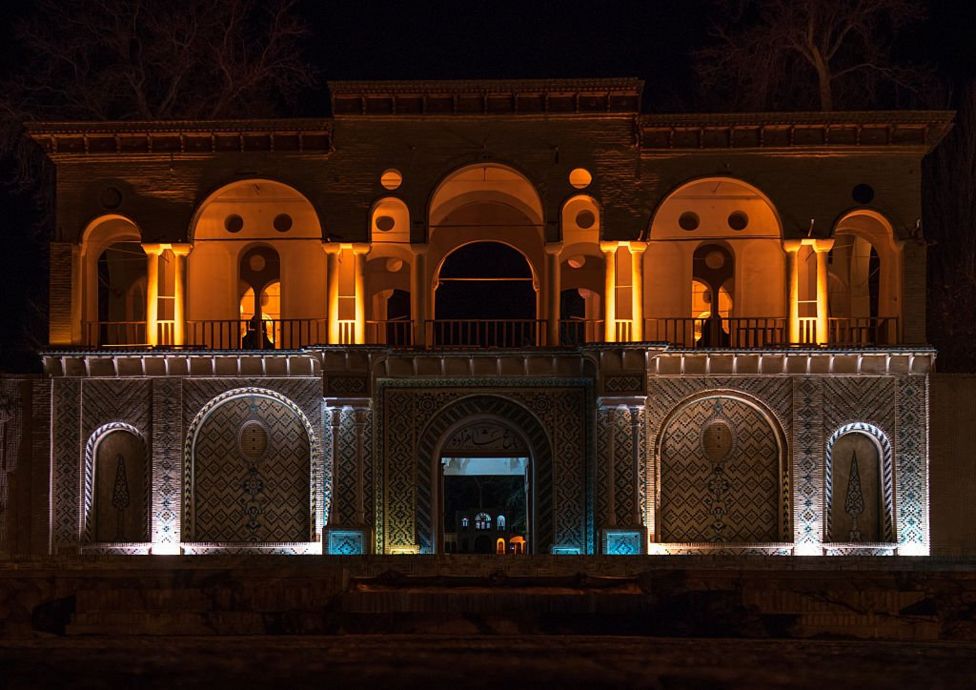 Bagh-e Shazdeh (Taman Pangeran) di dekat Kerman, Iran.
