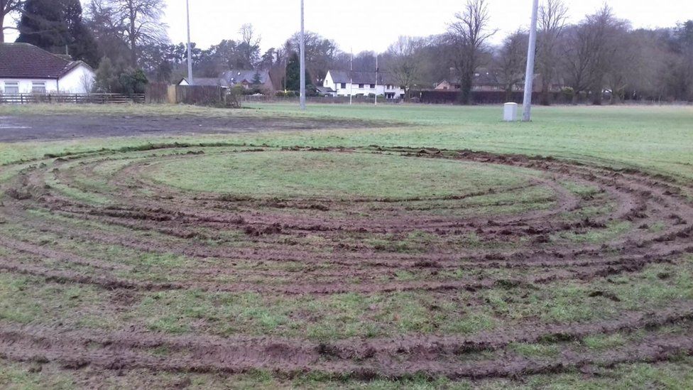 damage to rugby pitch