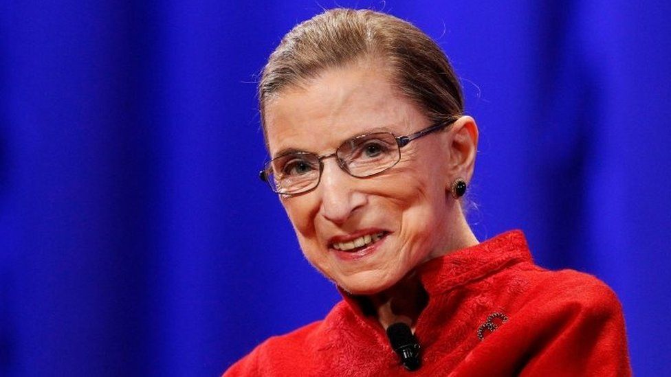 Justice Ruth Bader Ginsburg speaks during the lunch session of The Women's Conference 2010 in Long Beach, California