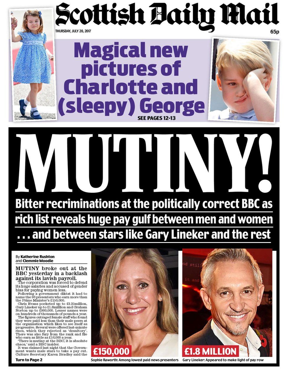 Scotland's papers Pension age 'shock' BBC News