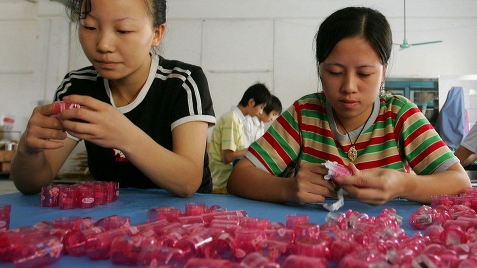 China factory workers