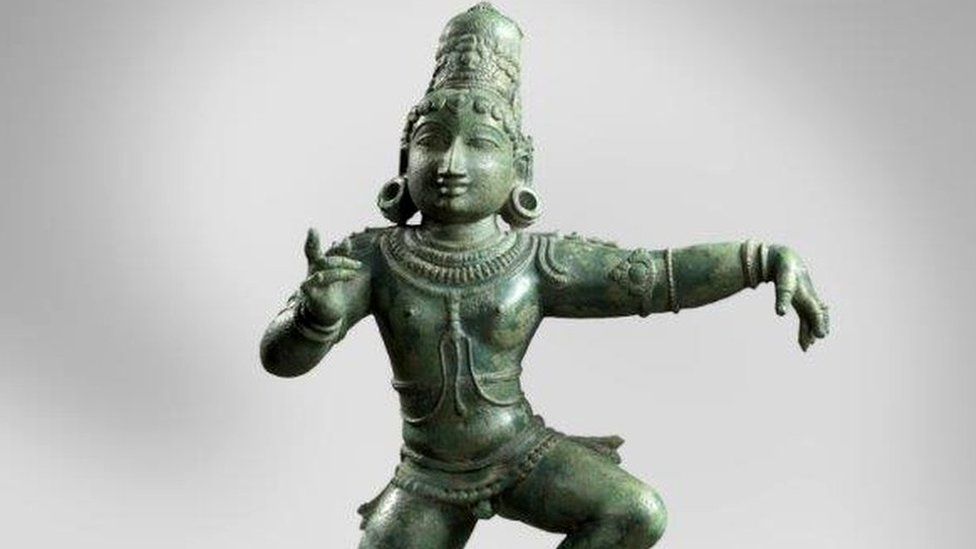 12th Century sculpture of the dancing child-saint Sambandar