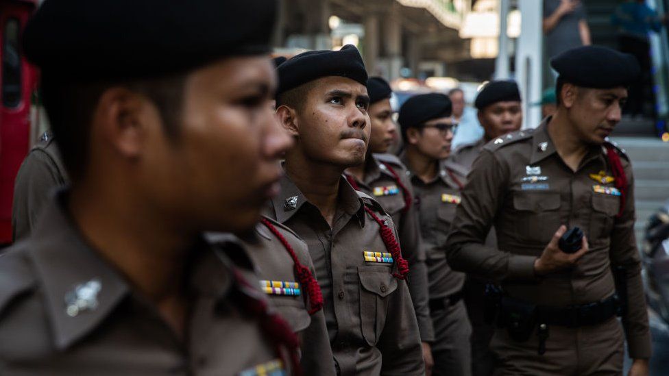 Police monitor Thailand's "Red Shirts",