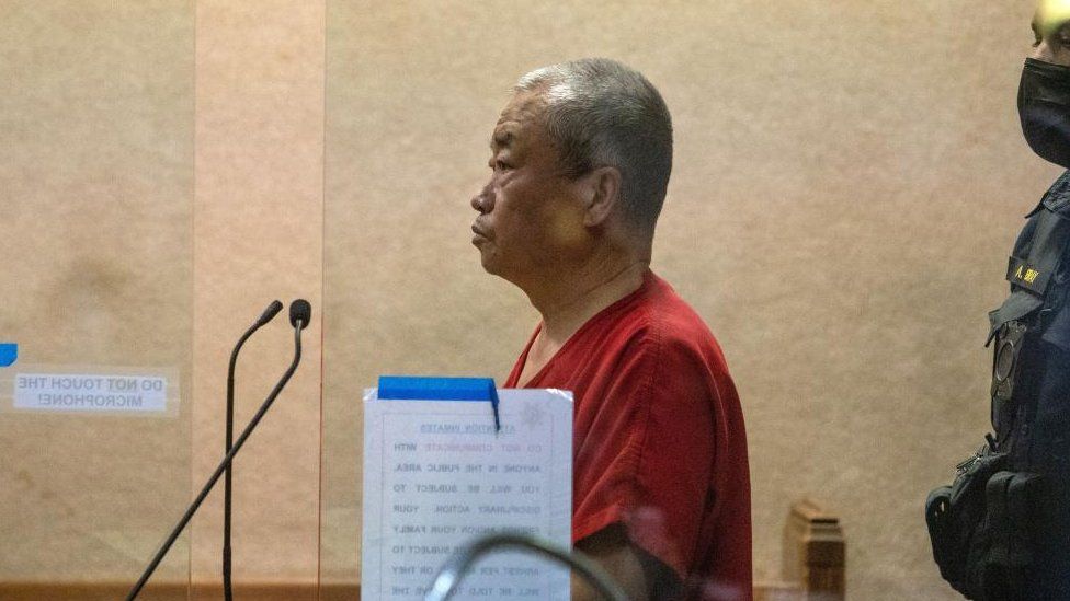 Half Moon Bay shooting suspect Chunli Zhao appears for his arraignment at San Mateo Superior court in Redwood City