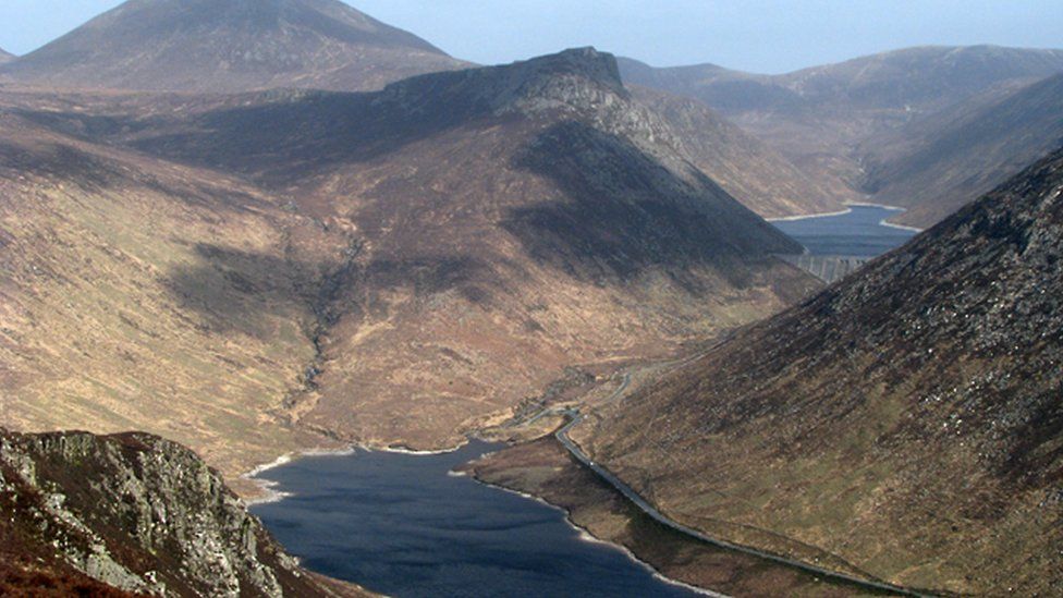 Ben Crom (top right) and Silent Valley reservoirs