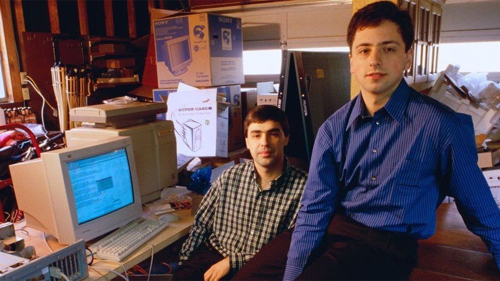 Founders Larry Page and Sergey Brin started Google in a garage in 1998, Sundar Pichai joined them six years later