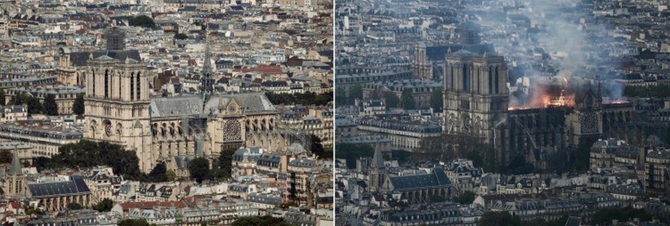 Before and after at Notre-Dame