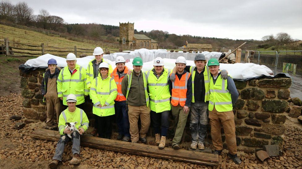 Construction team at Beamish