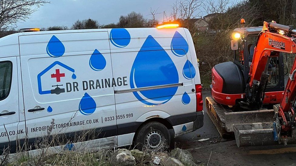 Dr Drainage on site in Pudsey