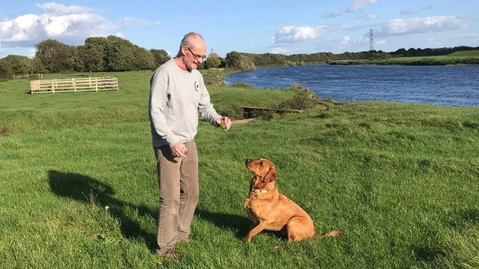 Simon Bell with dog Rufus