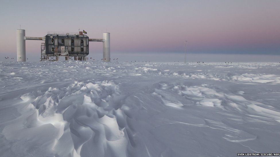 The main IceCube laboratory, above ground in Antarctica