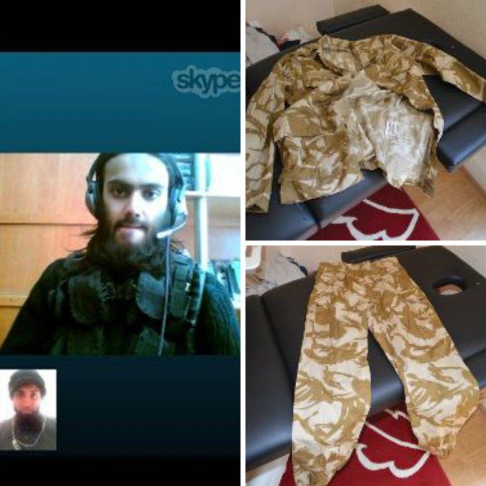 Skype chat still and combat gear