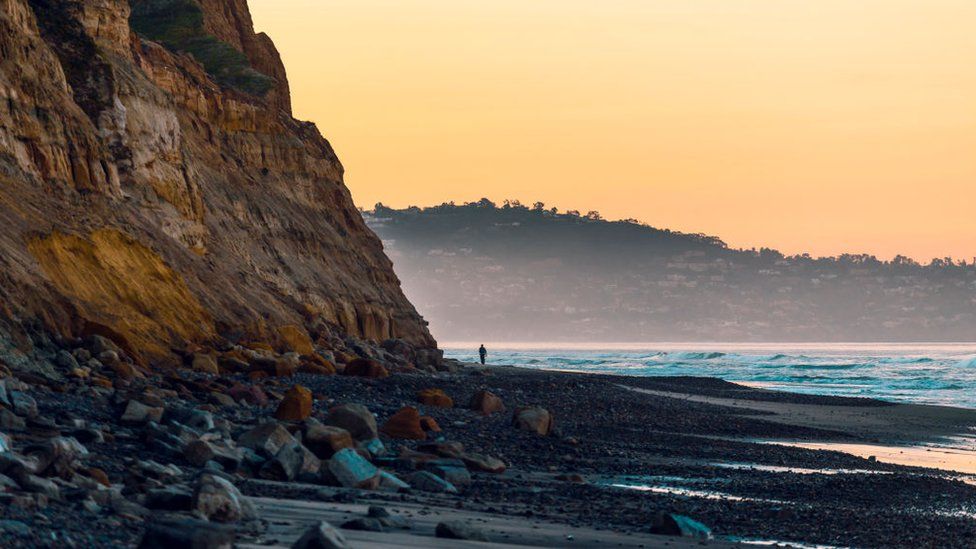 Torrey Pines City Beach, also known as Black's Beach in San Diego