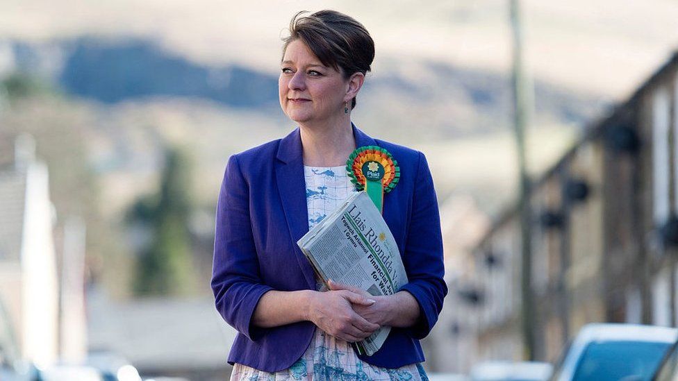 Leanne Wood campaigning in Rhondda