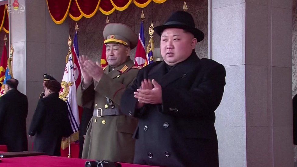 Kim Jong-un at the parade