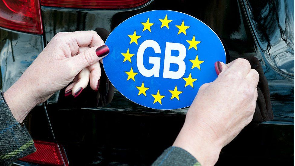 Gb Number Plate Sticker No Longer Valid Abroad Bbc News