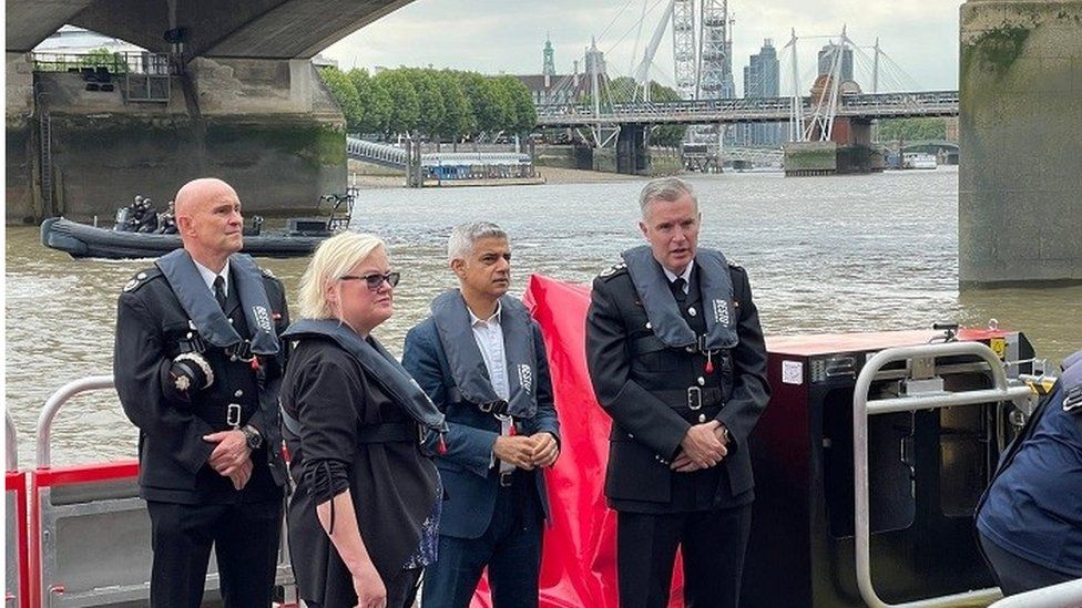 Sadiq Khan and Andy Roe aboard new boat